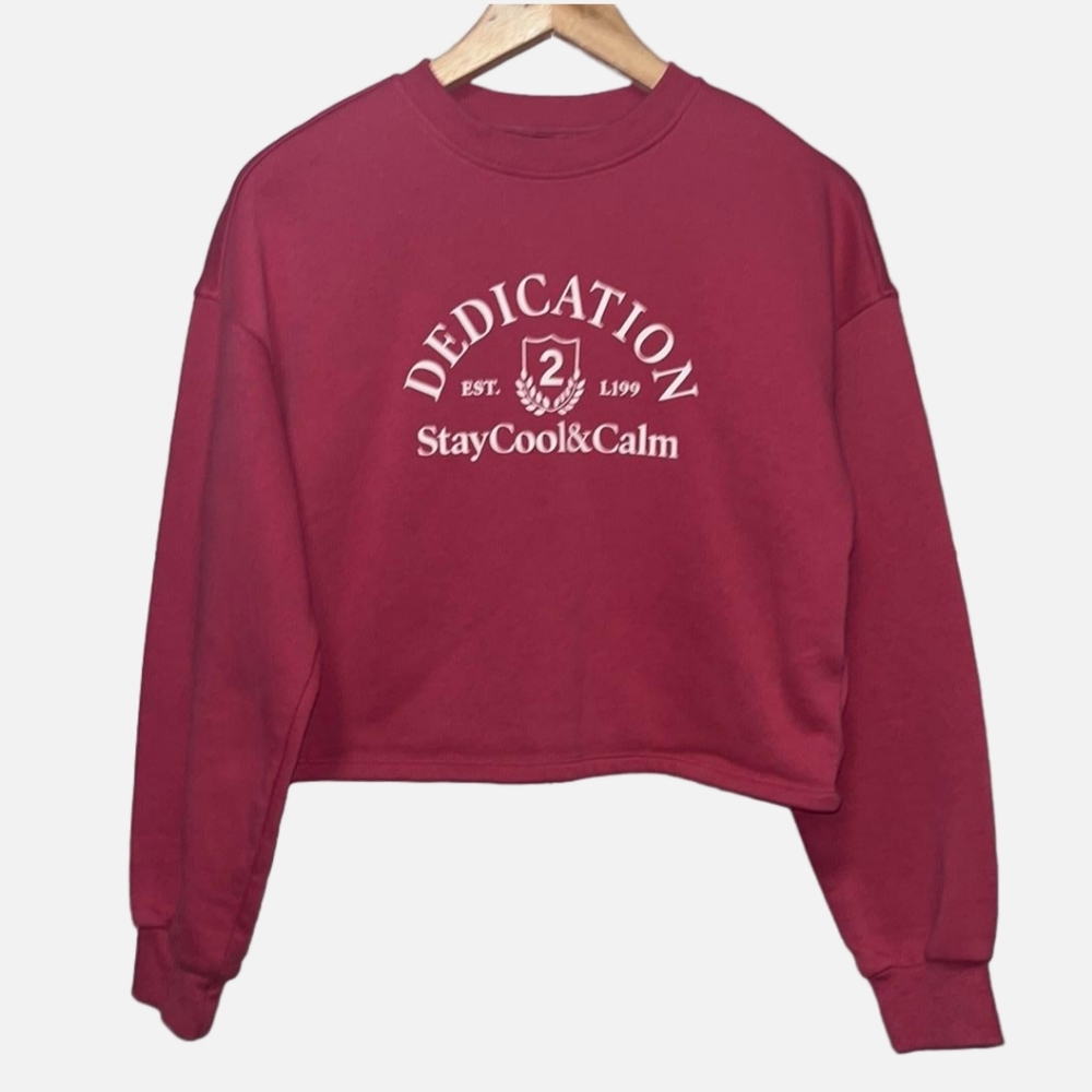 H&M Cropped Graphic Sweatshirt X-Small